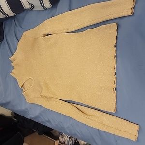 Rachel size Small gold shirt